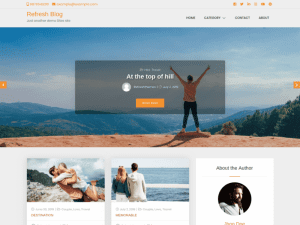 Free Refresh Blog Wordpress Theme
