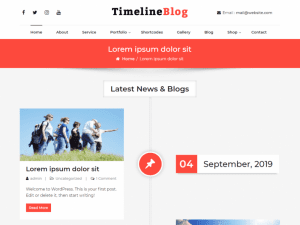 Free Timelineblog Wordpress Theme