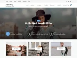 Free Opus Blog Wordpress Theme
