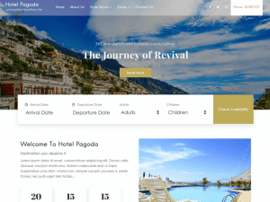 Free Hotel Pagoda Lite Wordpress Theme