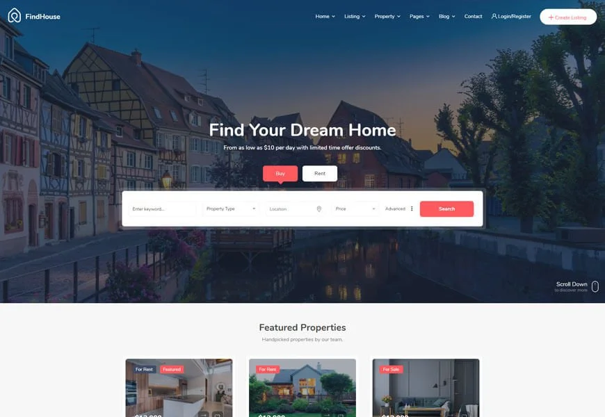 Findhouse別の専門の求人サイトテンプレート