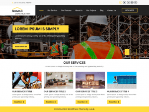 Free Nirman Construction Wordpress Theme