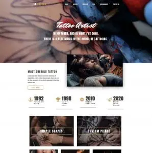 Free Lt Tattoo Onepage Wordpress Theme