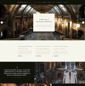 Free Lt Museum Onepage Wordpress Theme