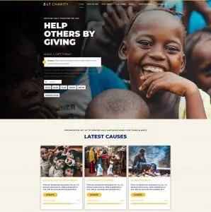 Free Lt Charity Onepage Wordpress Theme