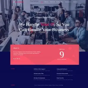 Free Lt Blue Service Onepage Wordpress Theme