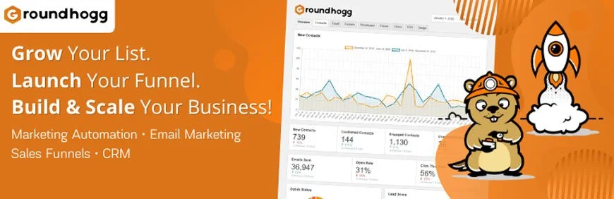 Groundhogg adalah salah satu plugin WordPress CRM terbaik lainnya
