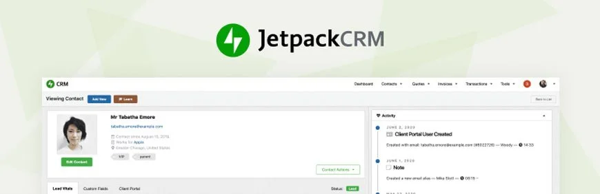 Plugin crm WordPress JetpackCRM