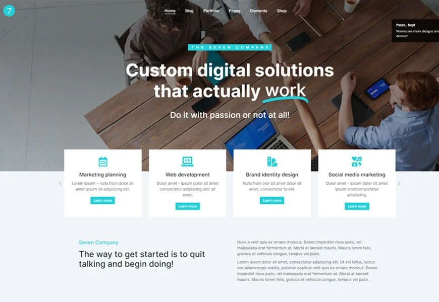 The7 adalah salah satu tema WordPress elemen terbaik
