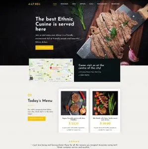 Free Lt Bbq Onepage Restaurant Wordpress Theme