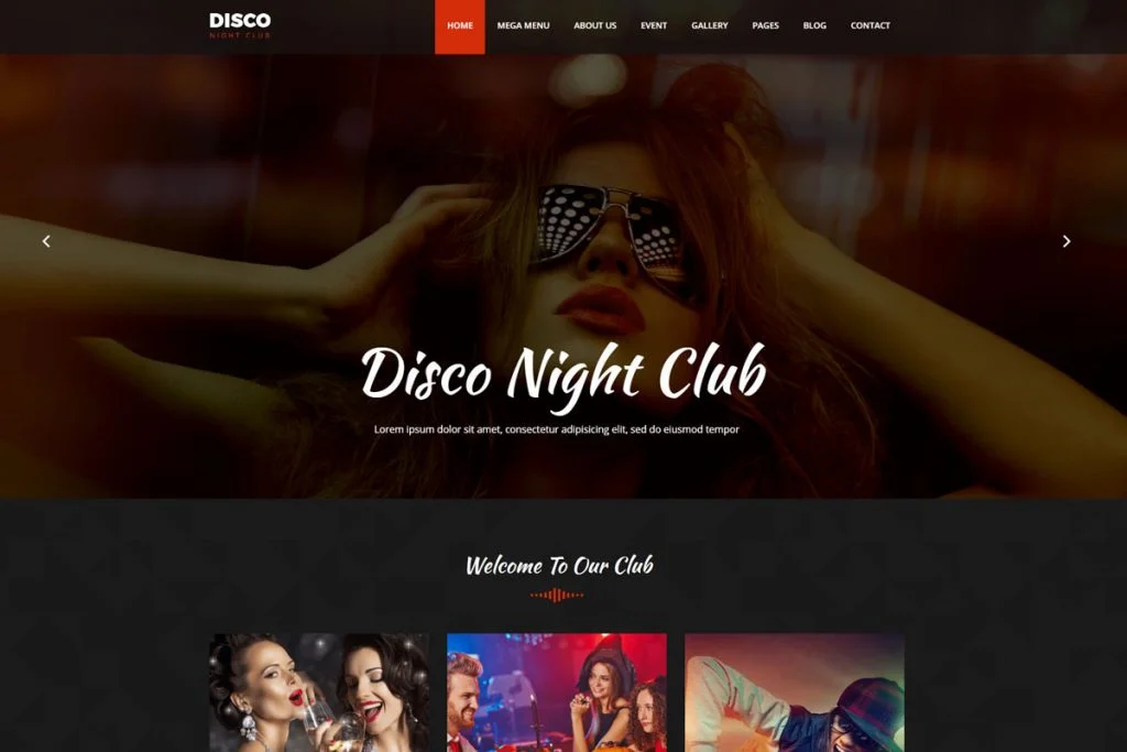 Disco - templat situs web musisi
