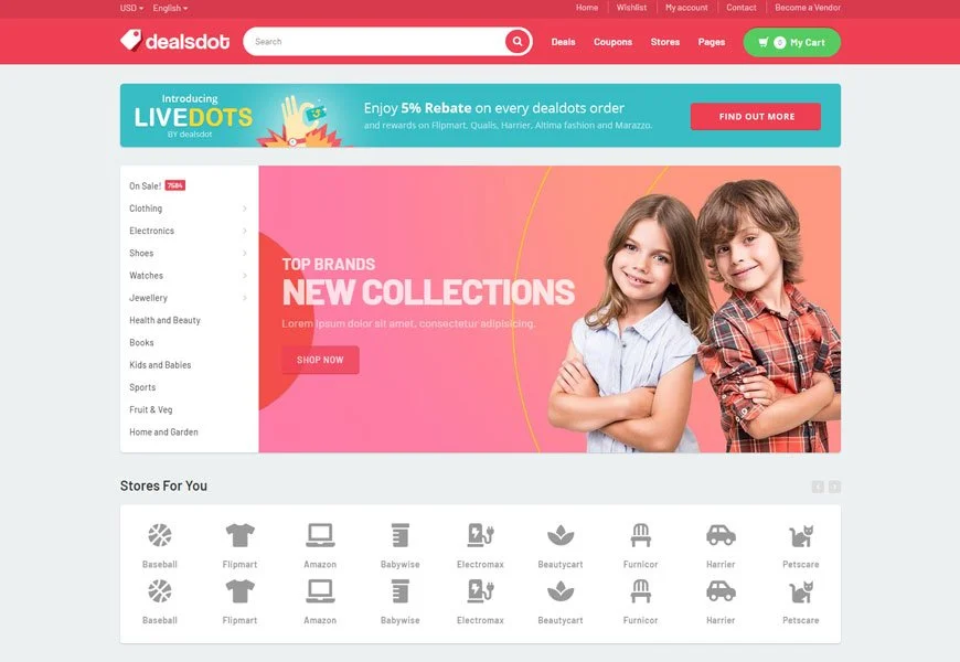 Dealsdot - tema wordpress pasar terbaik