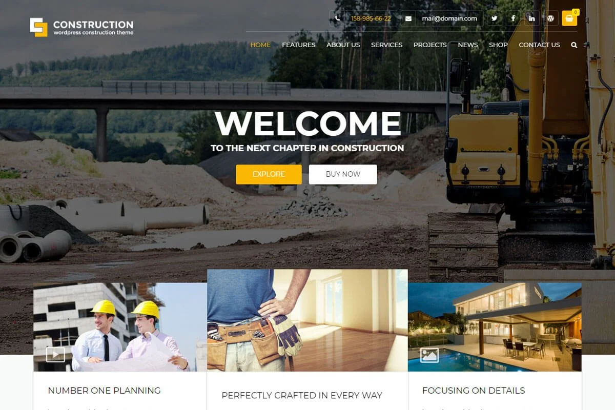 tema WordPress perusahaan konstruksi terbaik