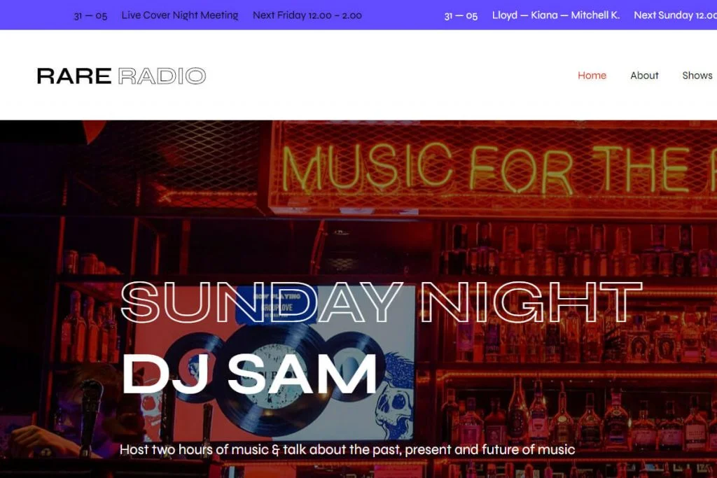 Radio Langka - tema WordPress stasiun radio