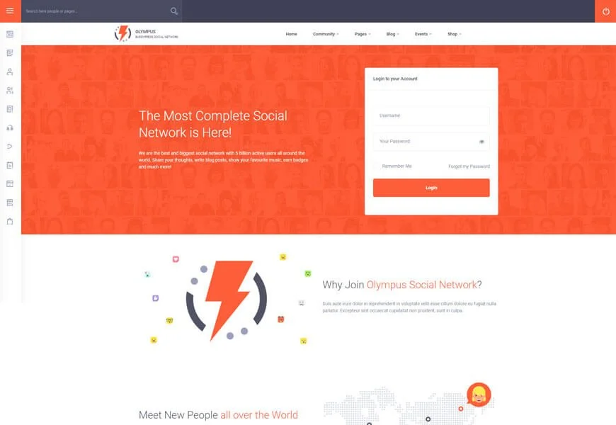 tema WordPress jejaring sosial