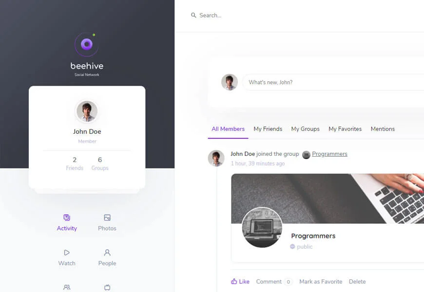 situs jejaring sosial tema wordpress