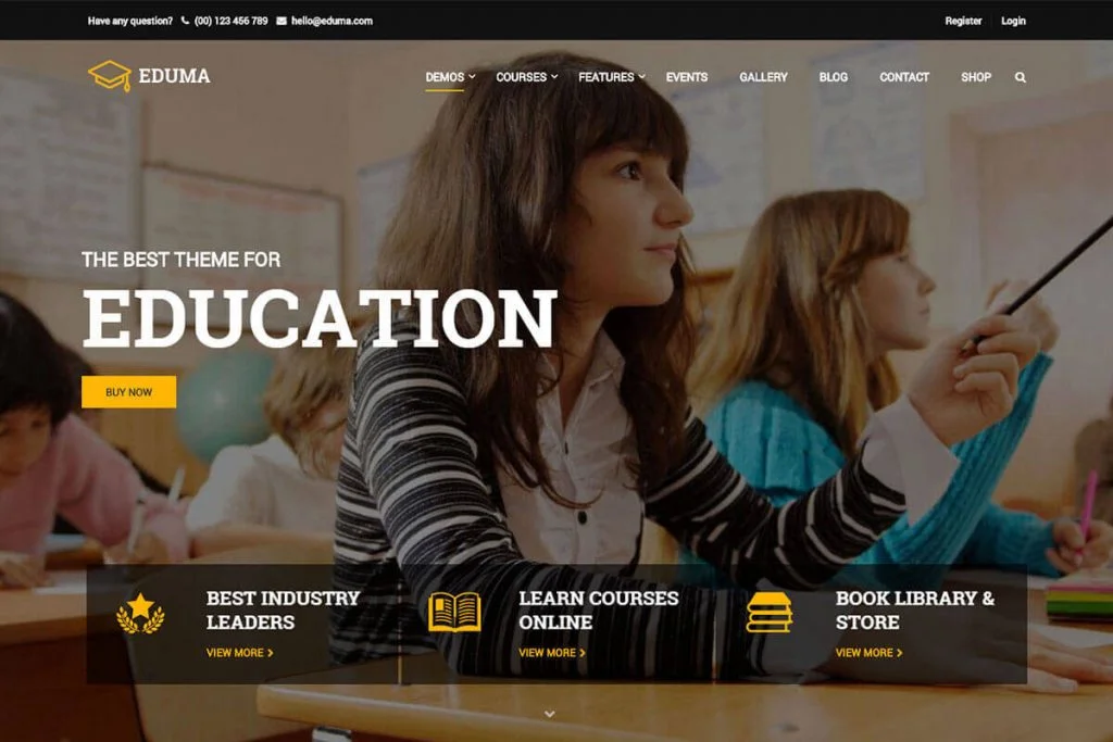 Tema WordPress pendidikan lms