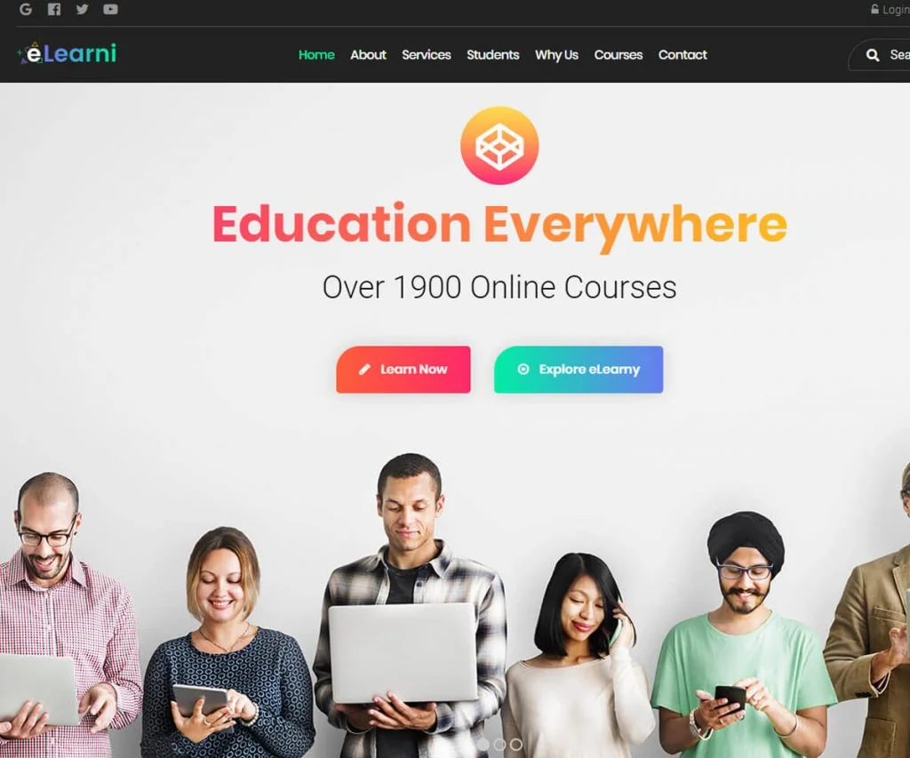 eLearni wordpress lms theme