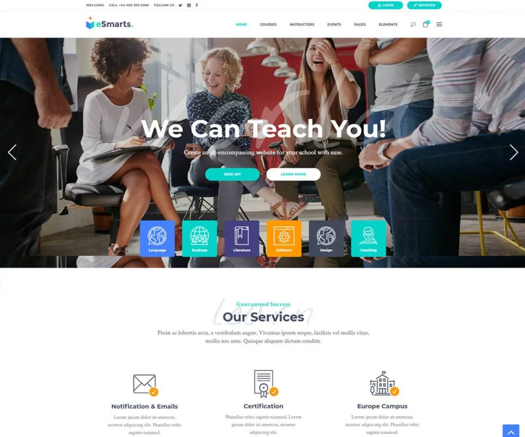 lms tema WordPress untuk membuat situs web pembelajaran