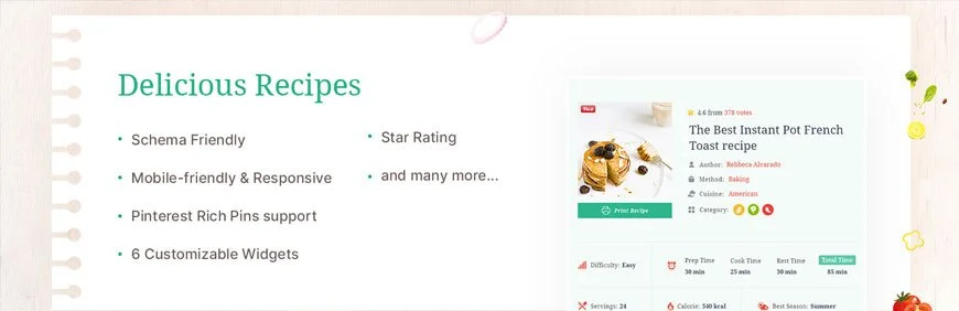 Resep Lezat - plugin WordPress terbaik untuk resep R