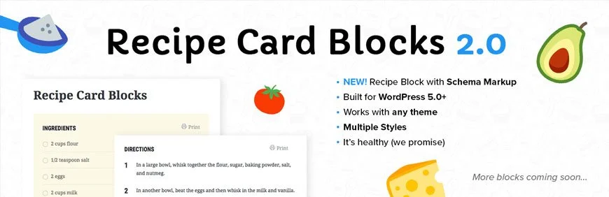 Blok Kartu Resep - plugin resep WordPress