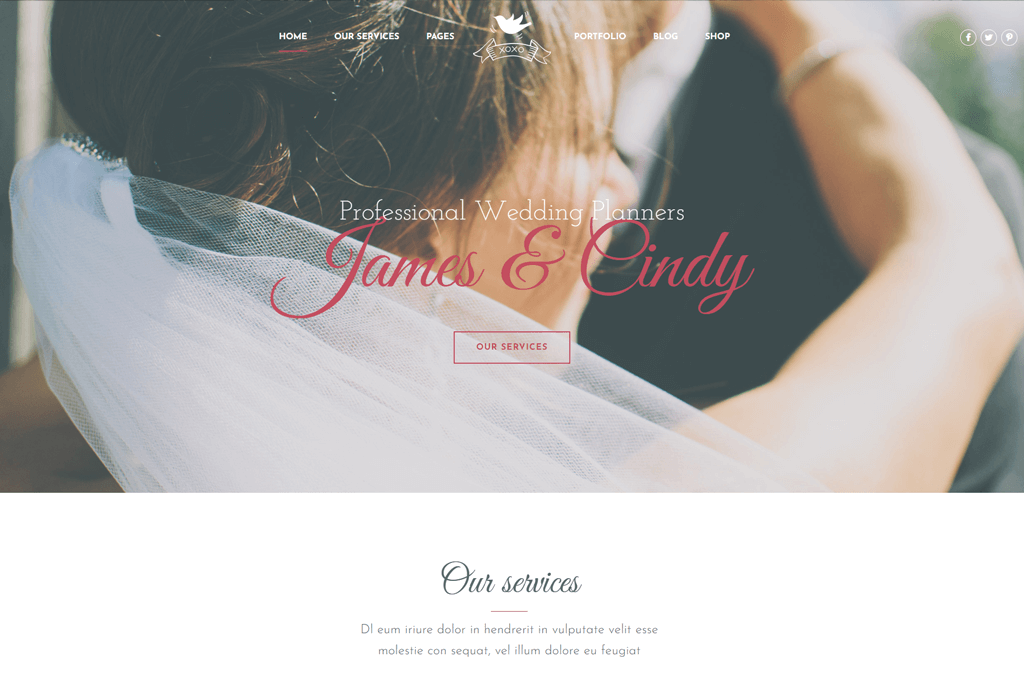 Celebration - Tema WordPress perencana pernikahan
