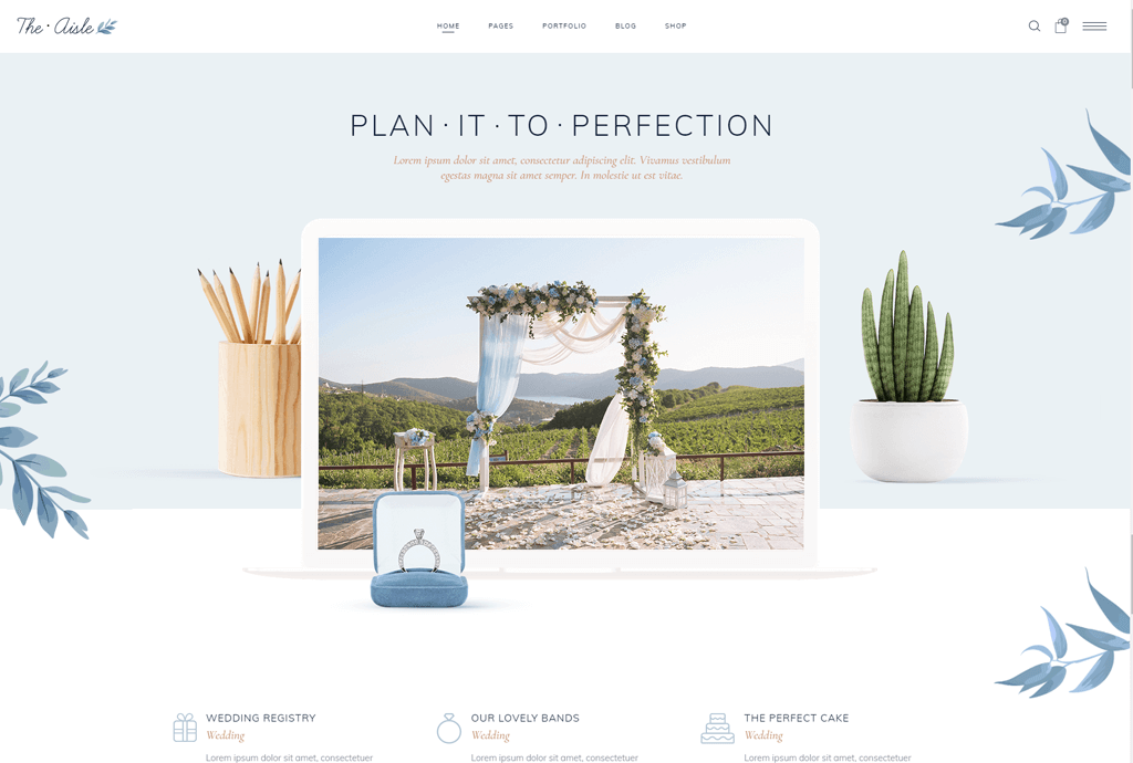 The Aisle - tema WordPress Pernikahan terbaik