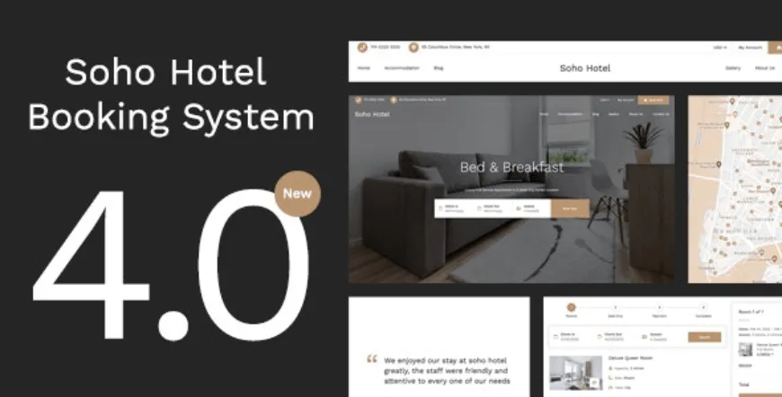 Soho - tema WordPress pemesanan hotel terbaik
