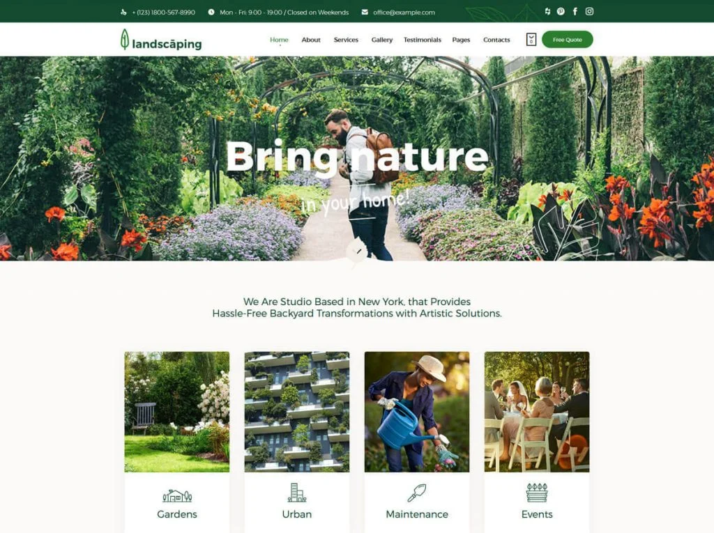 tema wordpress berkebun