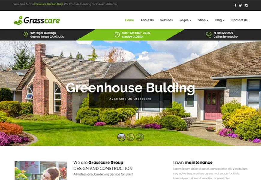berkebun tema wordpress untuk situs web