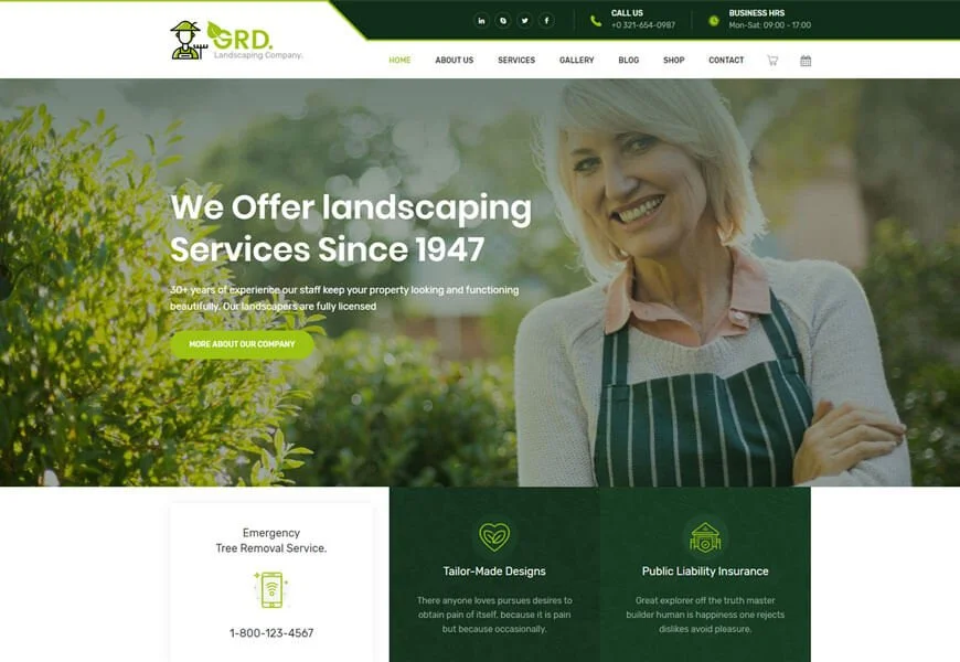 tema wordpress perawatan rumput