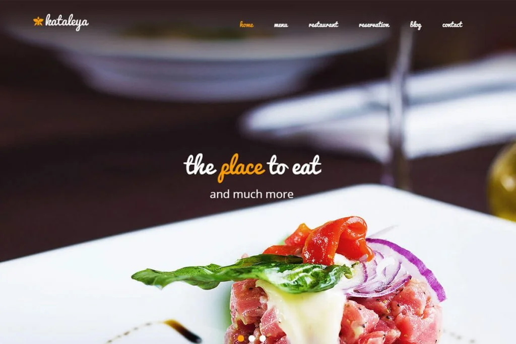 Kataleya adalah templat situs web toko pizza yang bersih