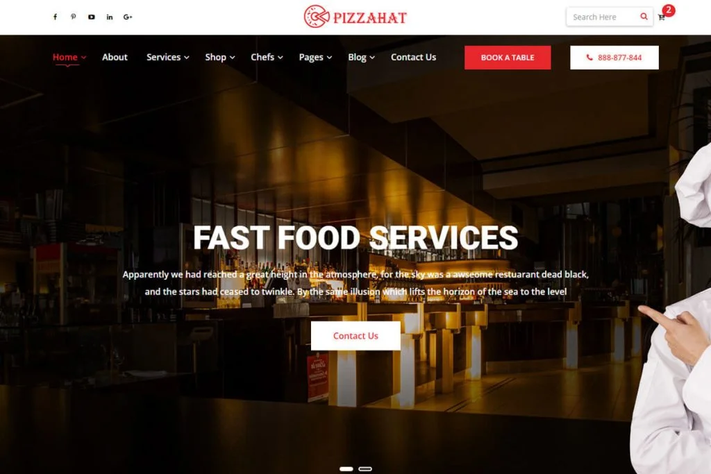 pizzahat templat situs web pizza terbaik lainnya