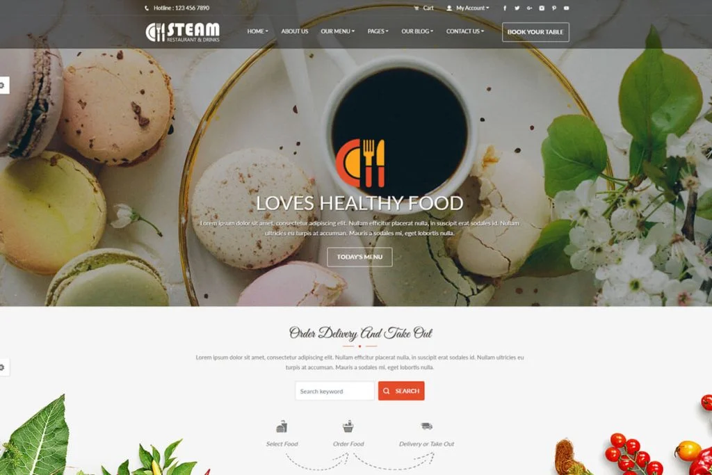 Spice 'n' Steam adalah templat situs web toko pizza yang bagus