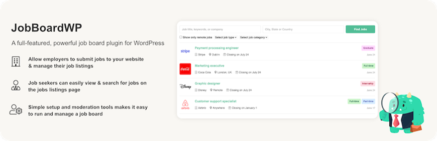 JobBoardWP - plugin WordPress papan pekerjaan gratis