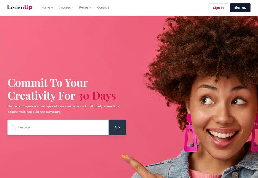 LearnUp - templat situs web pendidikan