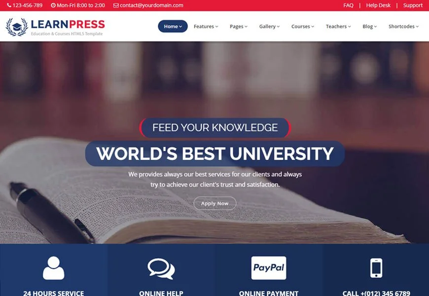 LearnPress - templat situs web pendidikan