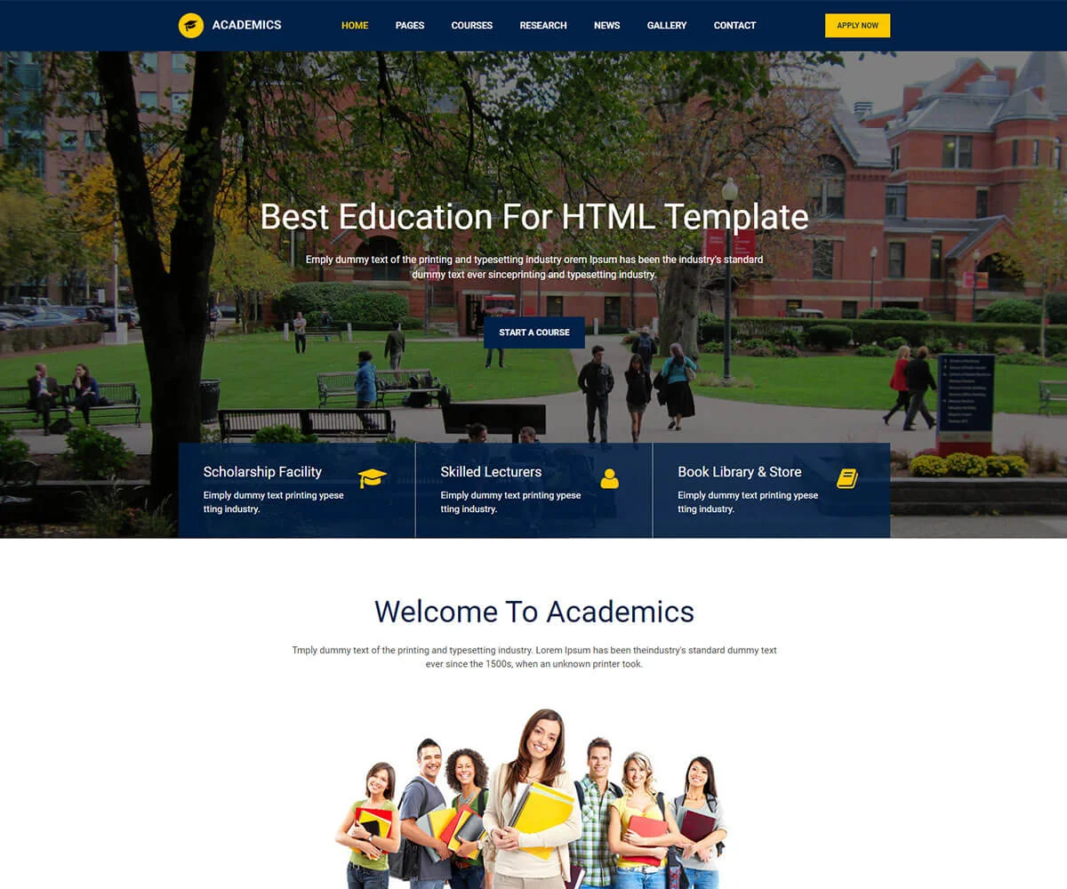 Academics adalah templat situs web pendidikan terbaik