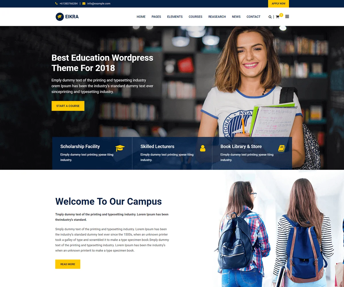 template WordPress pendidikan