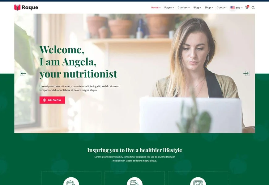 Raque - templat situs web pendidikan