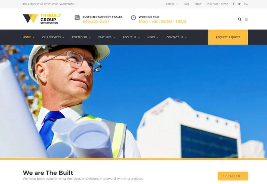 desain arsitektur tema WordPress