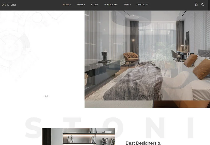 portofolio desain interior dan eksterior tema WordPress