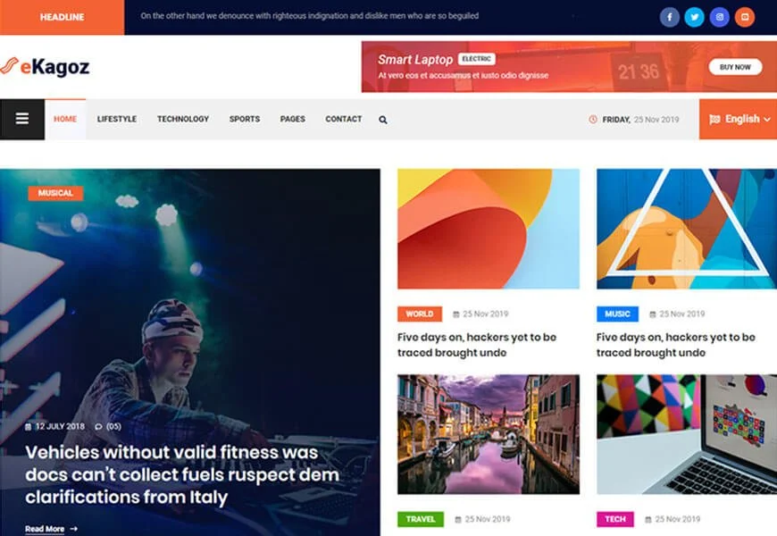eKagoz adalah alat bintang untuk penerbit blog dengan pilihan 3 gaya beranda yang komprehensif.