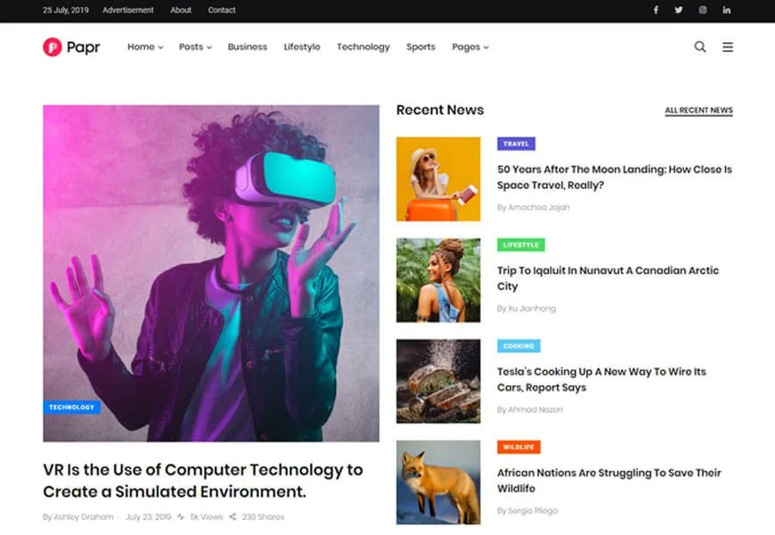 template blog bootstrap pribadi