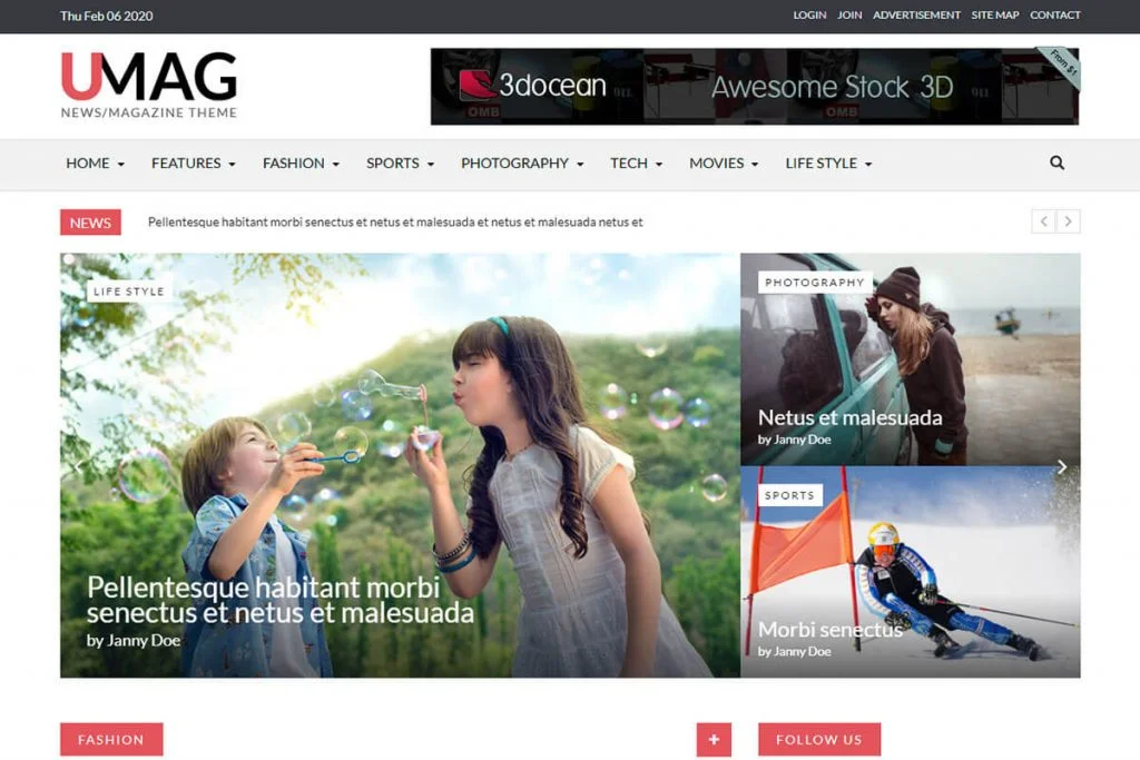 Best Bootstrap Magazine Template