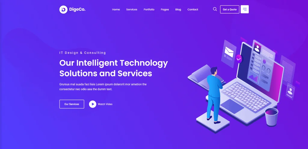 template blog bootstrap teknologi