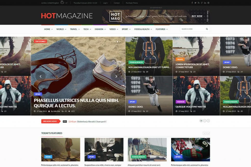 template html blog