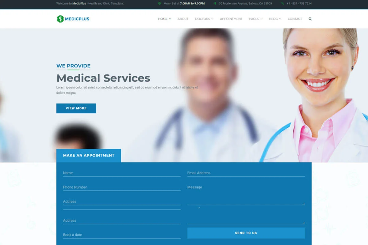 MedicPlus-最高の医療ウェブサイトテンプレート