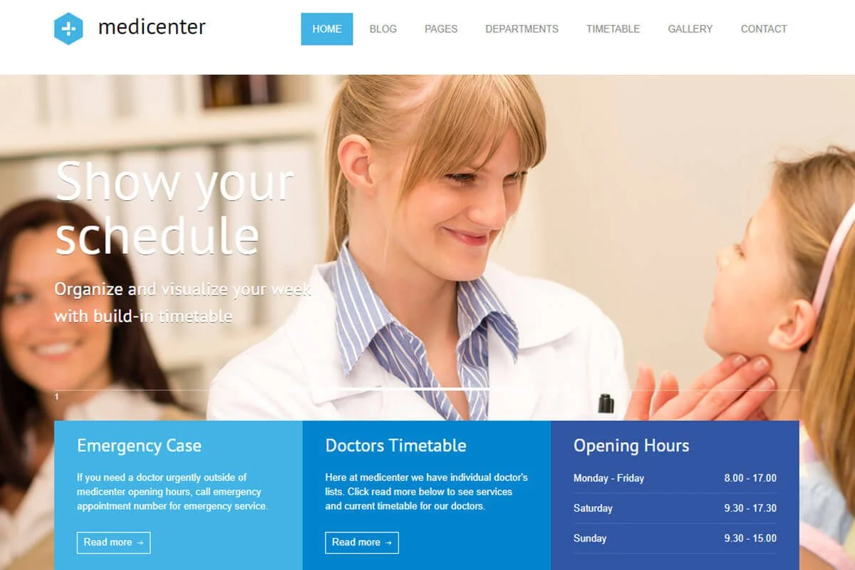 MediCenter-医師のウェブサイトテンプレート