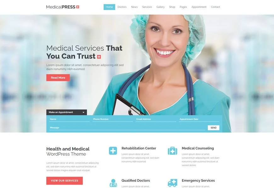 MedicalPress-医療ウェブサイトテンプレート